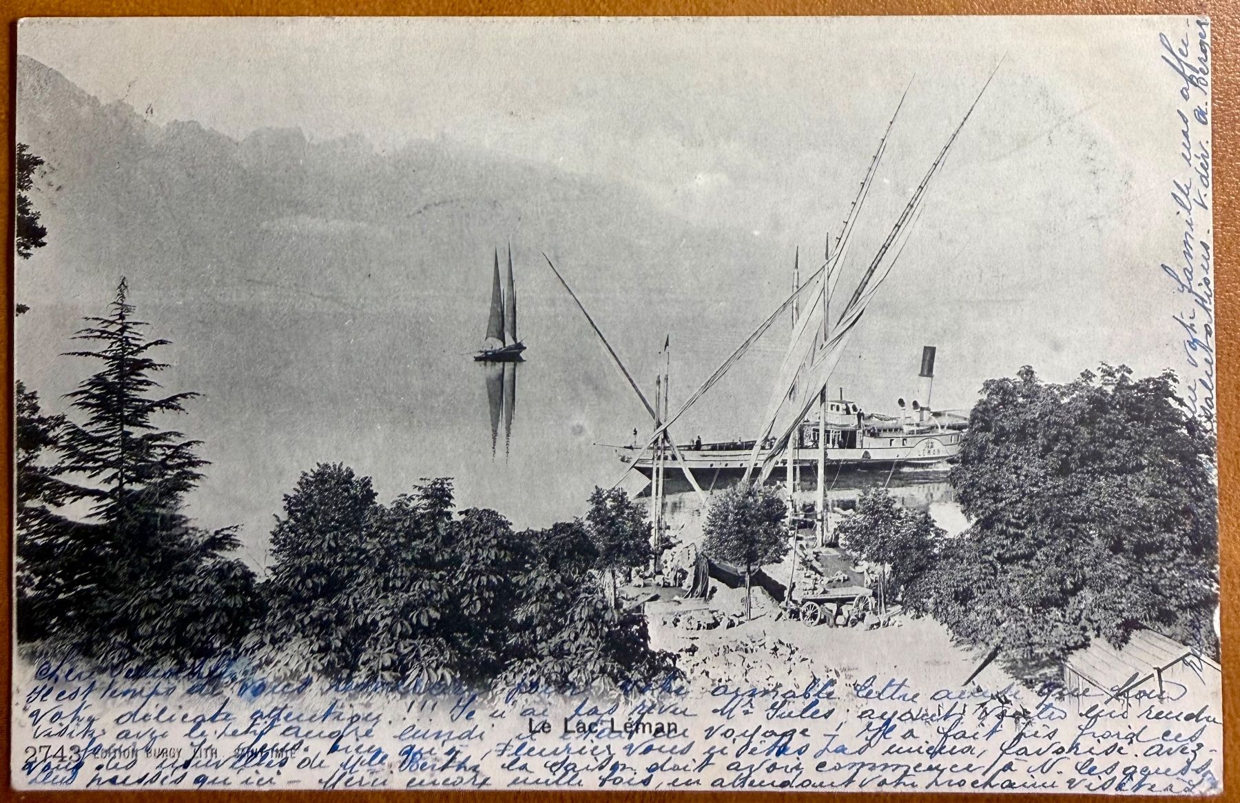 Cartoline postali: Bateau Vapeur "Le Léman" & Barques – Usato da Lutry venduto da Ediego
