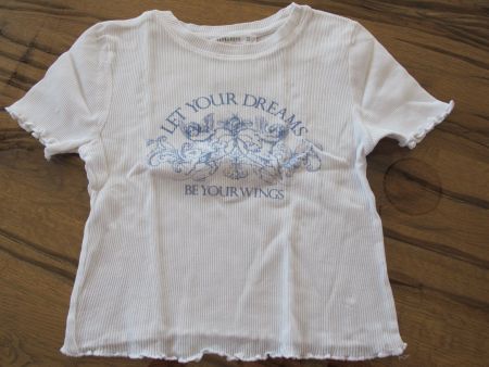 Weisses T-Shirt mit Aufdruck, Grösse 152, neuwertig!