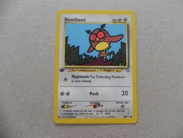 Pokémon Sammelkarte Hoothoot 1995-2000  HP Engl. 1. Edition
