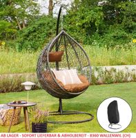 8809 Polyrattan Hängesessel CUBA inkl. Abdeckung & Kissen