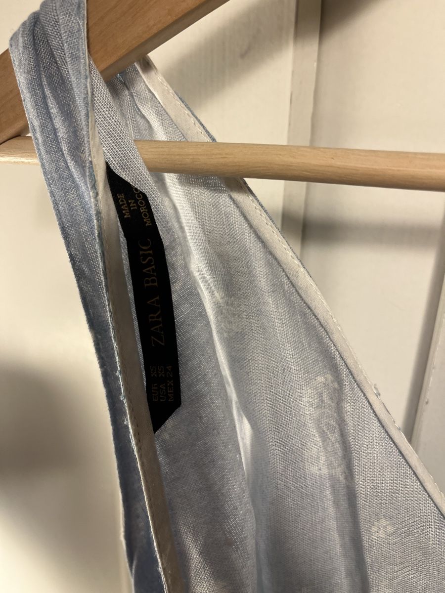 Zara Vestiti: Zara Leinen Kleid Hellblau Gr. XS – Usato da Bern venduto da Camski 3