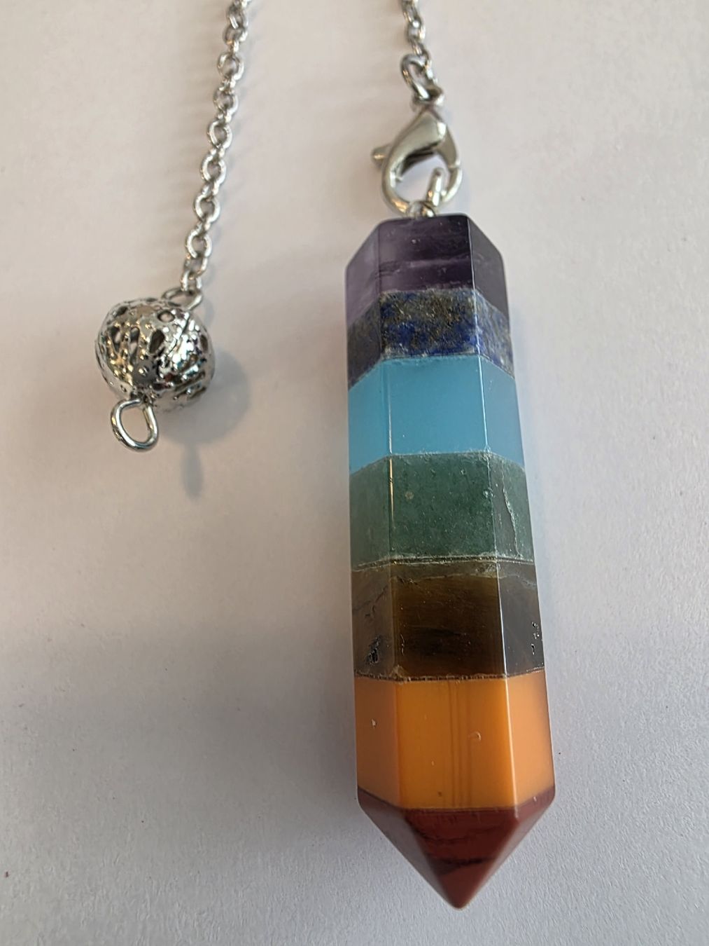 Minerali & Pietre curative: Chakra Stein Pendel 4cm.x1,2cm. – Nuovo e nell'imballaggio originale da Menziken venduto da Mirager 1