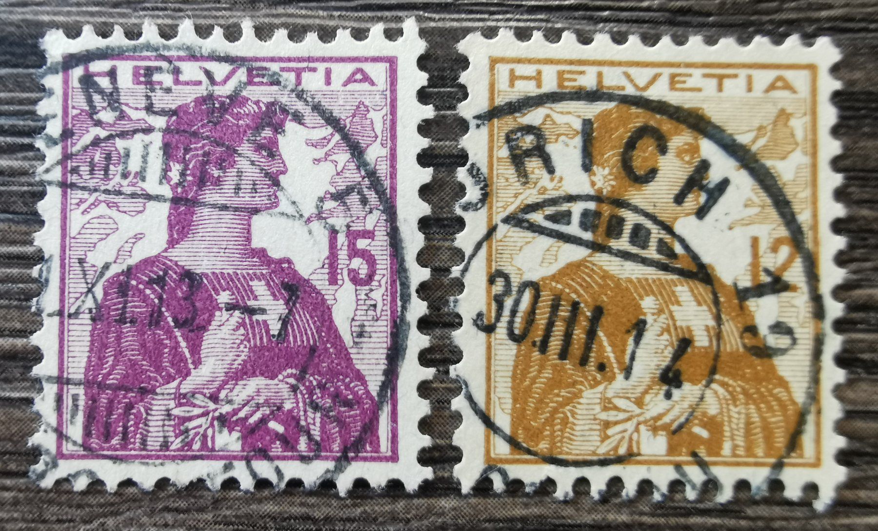 Tutti i francobolli: TR103 Timbre Suisse Oblitere 1913/14 – Usato da Cousset venduto da Patrick_Collections