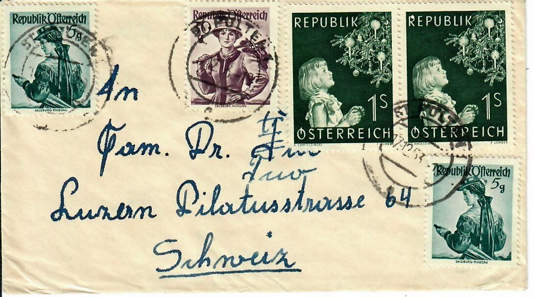 Tutti i francobolli: Brief aus Österreich 1953 – Usato da Hochdorf venduto da Ziegel-16