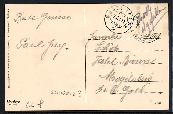 Cartoline postali: AK Rapperswil, Hirschpark mit Schloss – Usato da Berlin venduto da bartko-reher 1