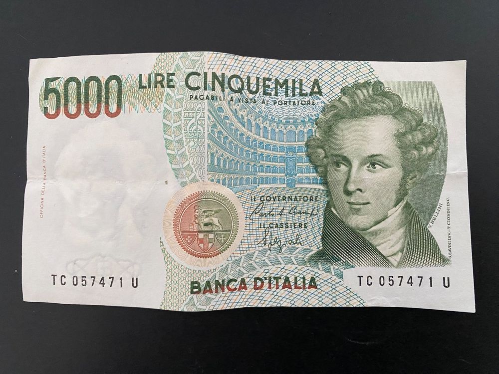 Banknote Italien 5000 Lire | Kaufen auf Ricardo