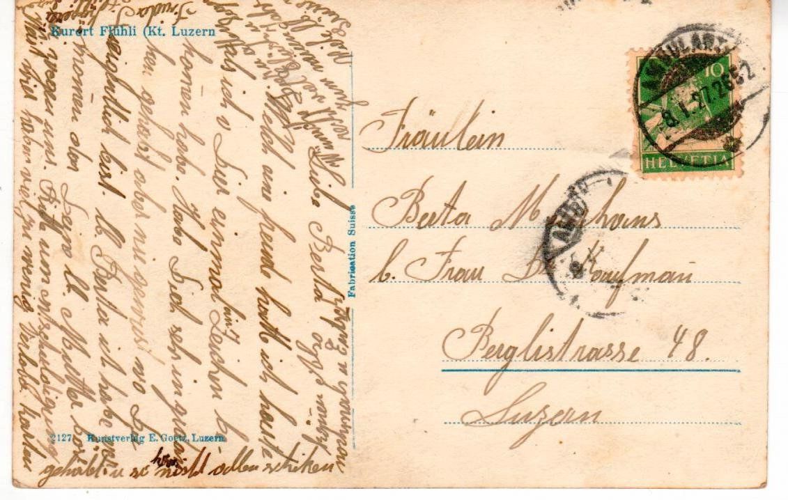 Cartes postales: Kurort Flühli LU 1927 – D'occasion à Wolhusen par Curver9 1