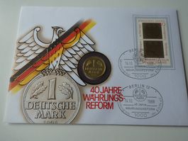Deutschland 1988, Münzbrief 40 Jahre Währungsreform