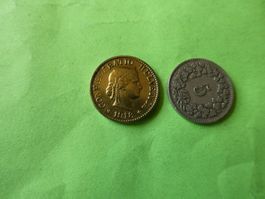 Schweiz 1918, 5 Rappen   - Messing