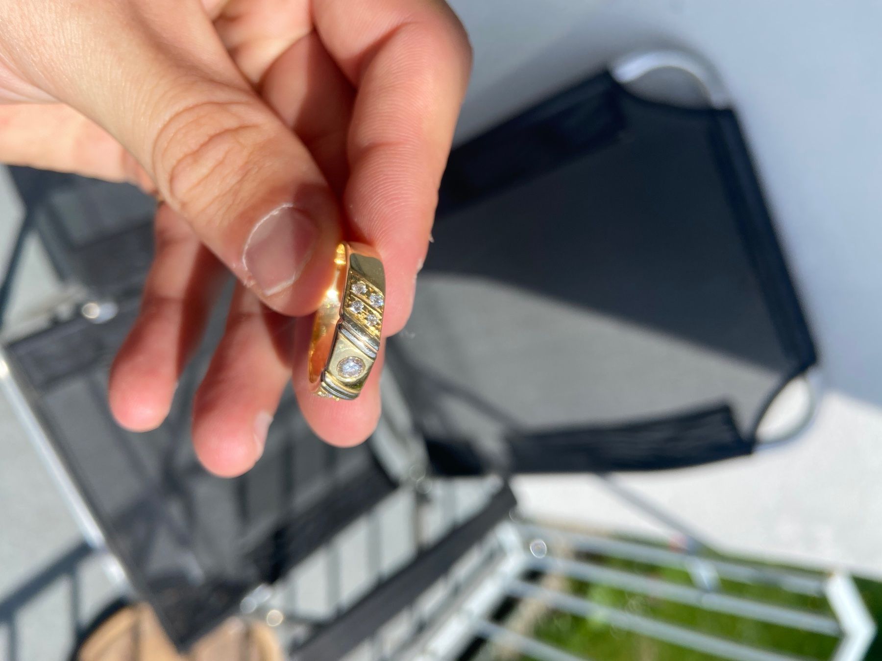 Anelli: Goldring 750 mit Brillanten  Grösse 64 – Usato da Zuchwil venduto da janoloo 4