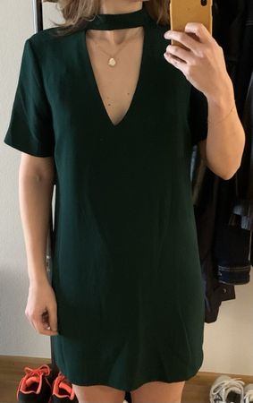 Elegantes Zara Kleid Smaragdgrün Gr. S