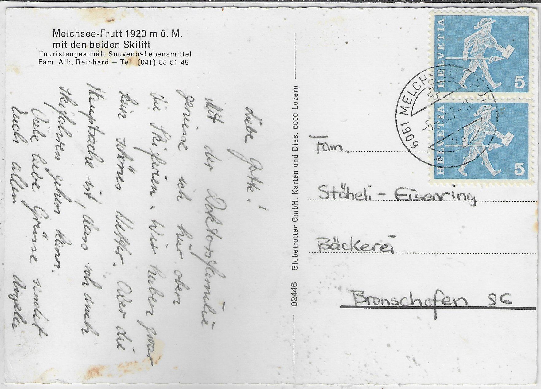 Cartoline postali: Mechsee-Frutt mit den beiden Skilift – Usato da Ettingen venduto da Kartenplanet 1