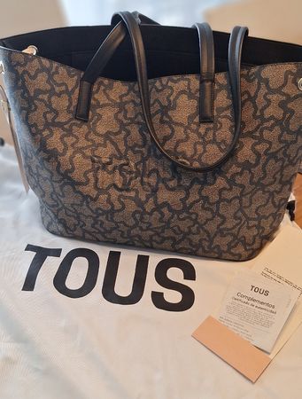 TOUS Tasche braun/schwarz Logo