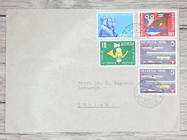 CL01 Enveloppe + Timbre Suisse 1959