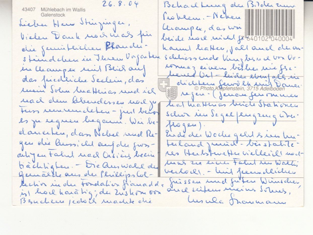 Cartoline postali: Mühlebach 2004 – Usato da Bürglen TG venduto da StampGraf 1
