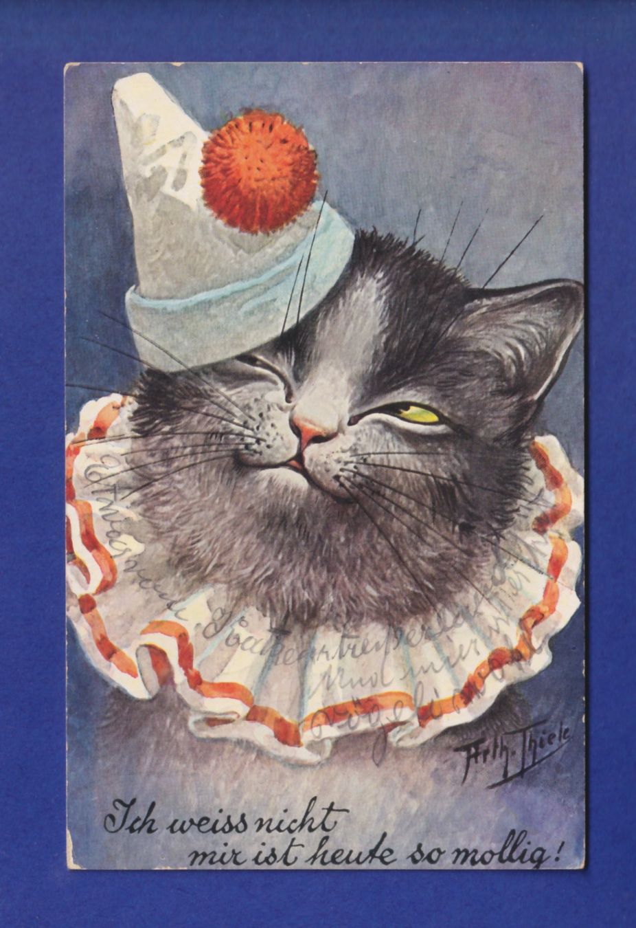 Ansichtskarten: CHAT - Clown - A. Thiele – Gebraucht aus Pully von nicecards-shop