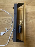 Wandleuchte LINN Holz neu mit Kabel und Stecker