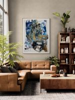 Abstraktes Originalgemälde – Öl auf Leinwand, 160 × 120 cm
