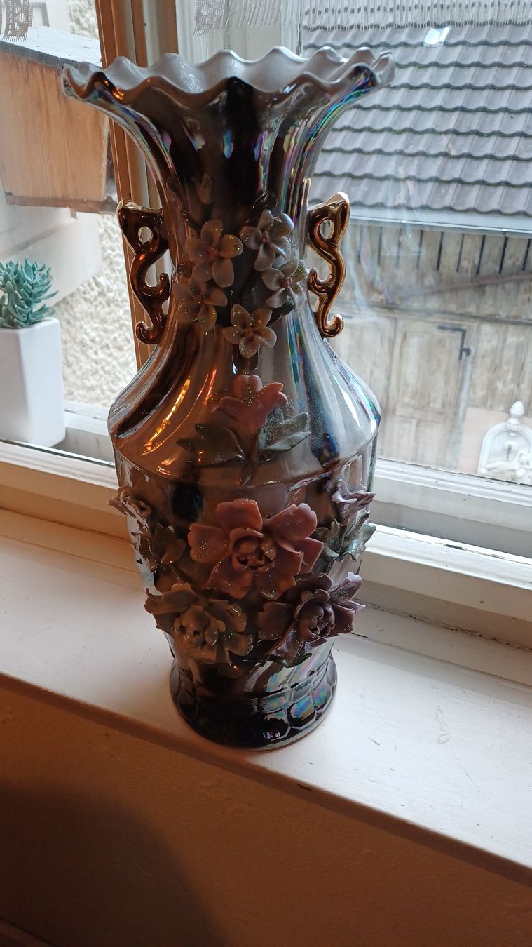 Vasi & Recipienti: Grosse Bodenvase mit Blumen – Usato da Flawil venduto da Naphtali 3