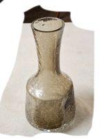 Vase krakeliertes Glas, Eisglas, rauchfarben, mid-century