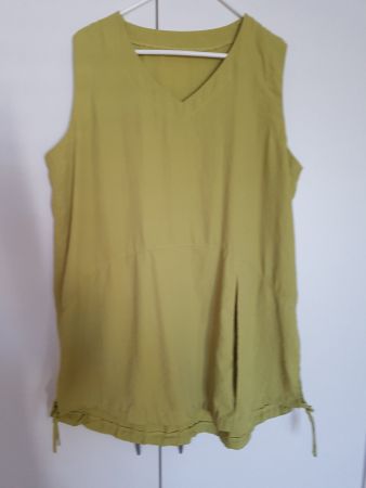 Letzte Gelegenheit /gelb/grüne Lagenlook Bluse ca. Gr. 50-54