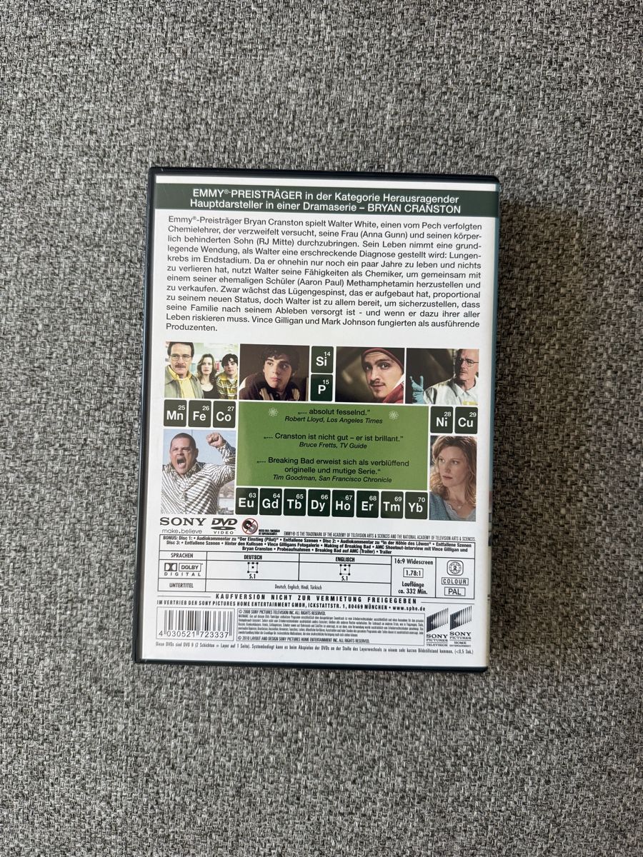 Tutti i DVDs: Breaking Bad Staffel / Season 1 DVD – Usato da Uster venduto da AlabasterOne 1