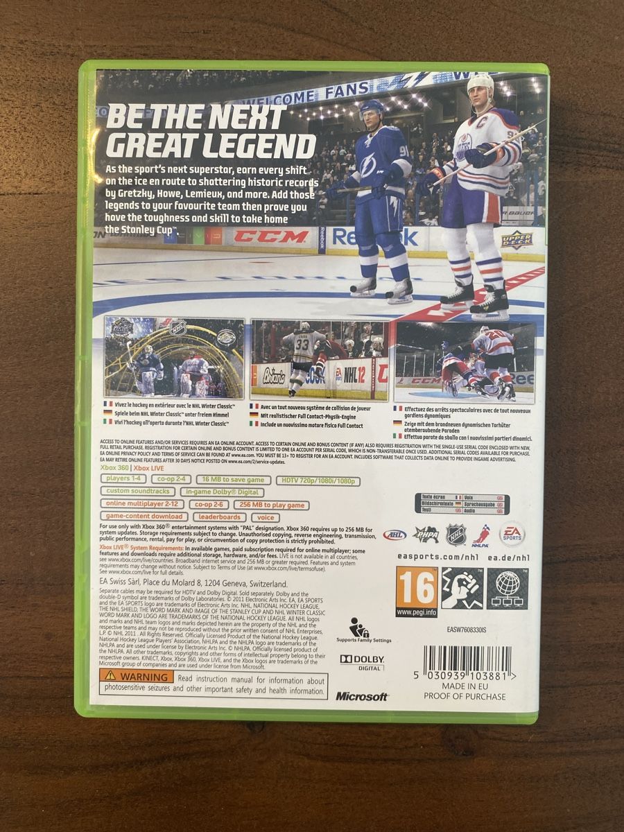 Microsoft Giochi: NHL 12 für Xbox 360 – Usato da Thunstetten venduto da Virus_33 2