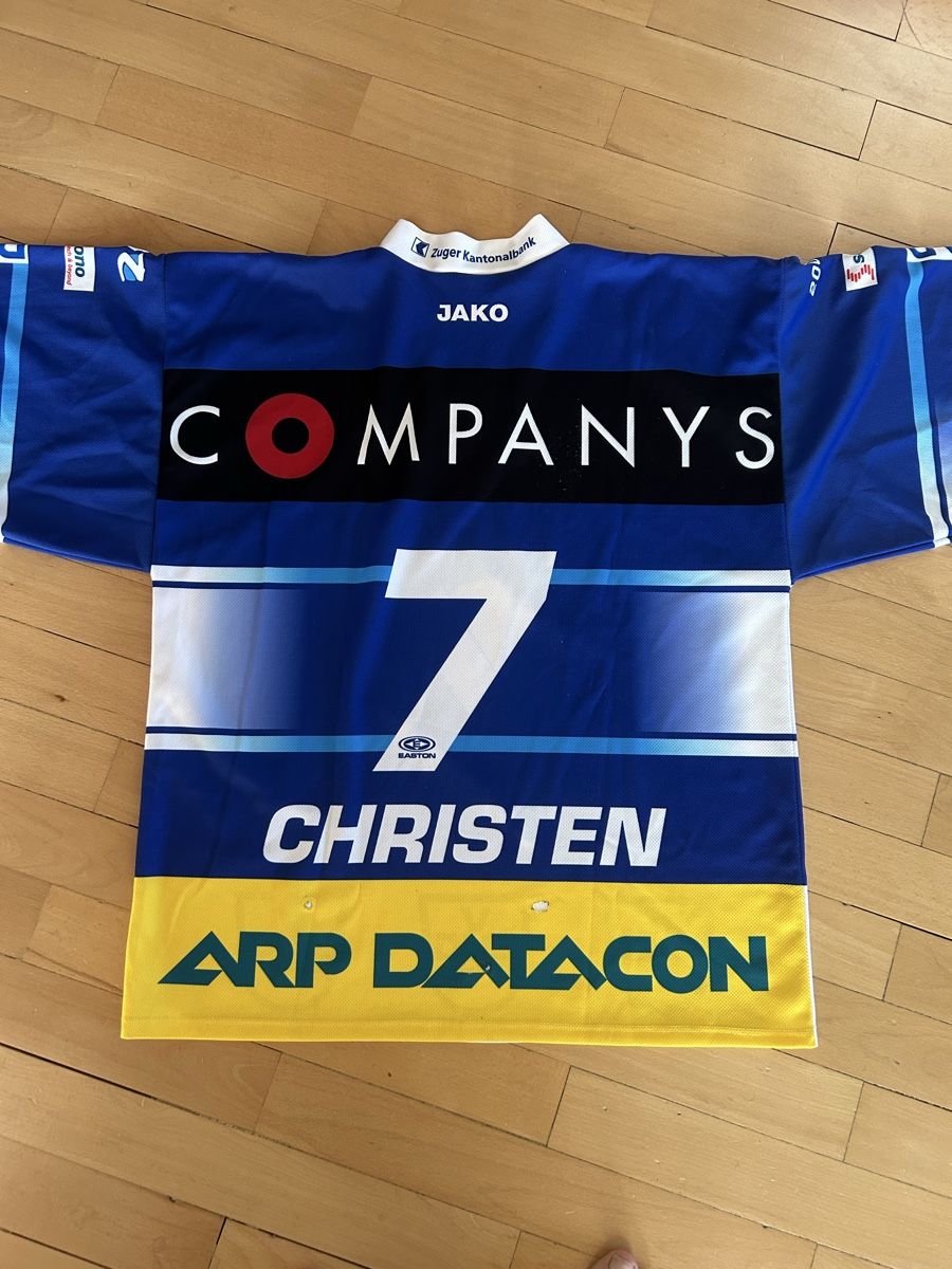 Maillots de corps & Pantalons: EVZ, Zug, Björn Christen, 7, Matchworn – D'occasion à Castrisch par Conymat 1
