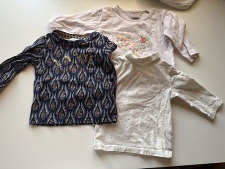 Lot 3 hauts manches longues bébé fille taille 3 mois 62cm