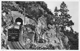 Martigny VS Martigny Châtelard Bahn am Tunnel