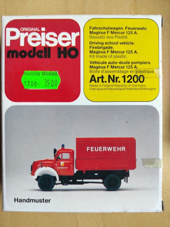 CAMION MAGIRUS - Deutz Mercur pompier 1/43 neuf EUR 9,00 - FR