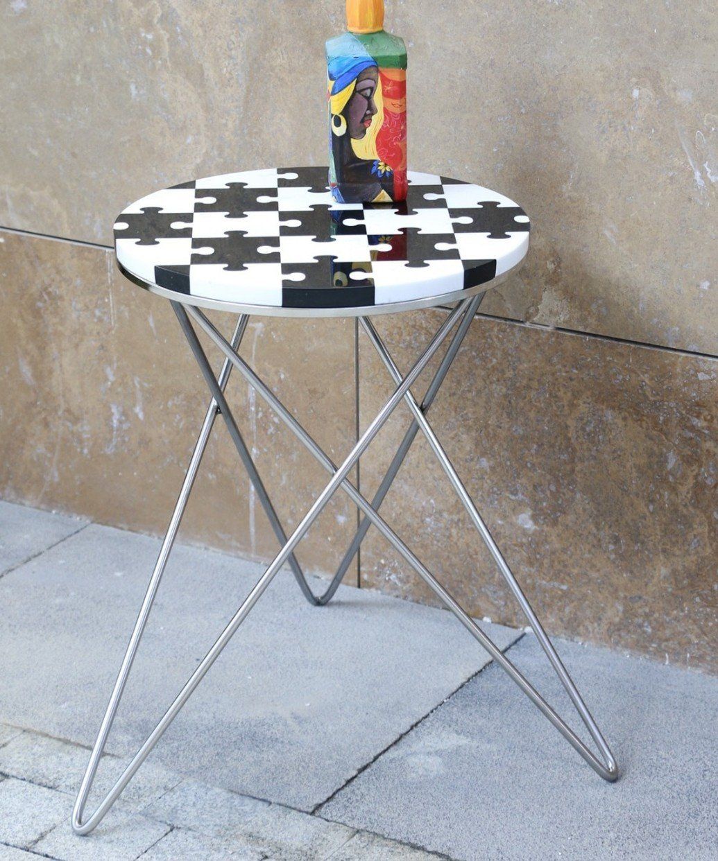 Tavoli: Puzzle Marmor Kaffeetisch einzigartiges Designerstück – Nuovo e nell'imballaggio originale da Kloten venduto da Retrofashion 2