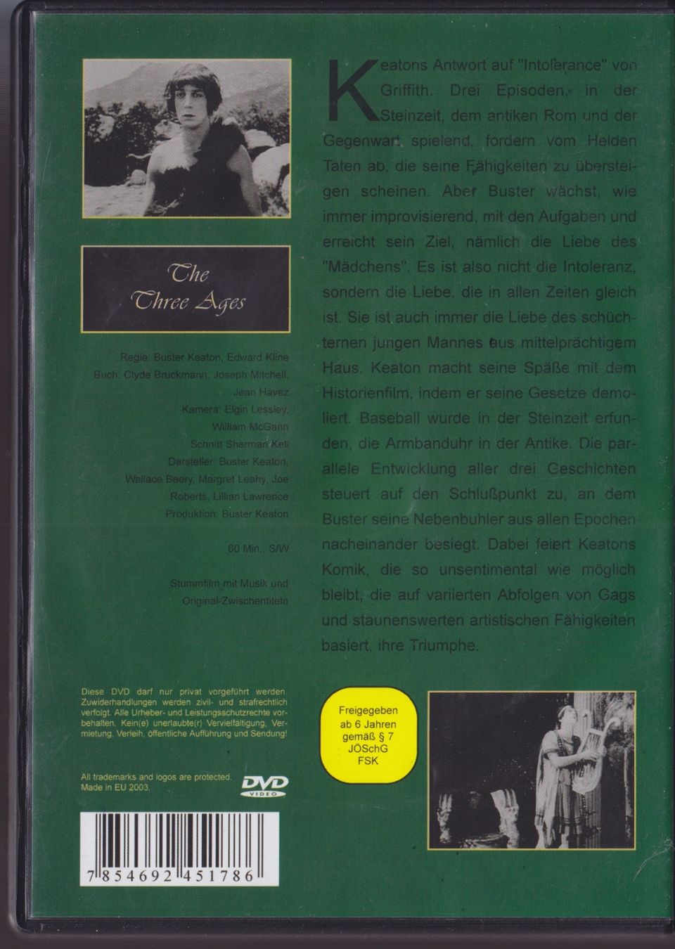 Tutti i DVDs: Buster Keaton: The Three Ages – Usato da Zürich venduto da 2014_turicum 1