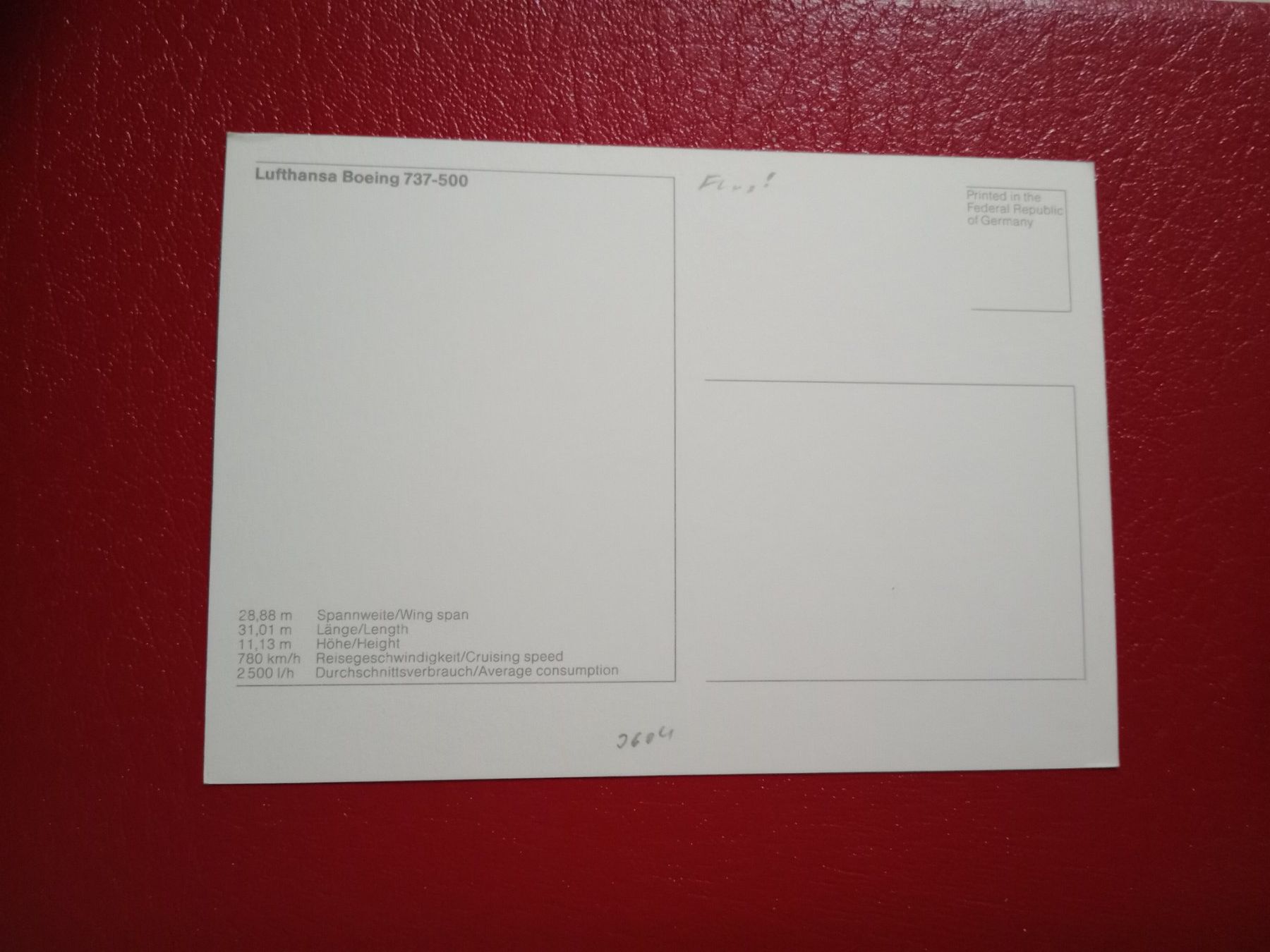 Cartoline postali: AK Flugzeug Lufthansa Boeing 737-500 – Usato da Küttigen venduto da Melisch1000 1