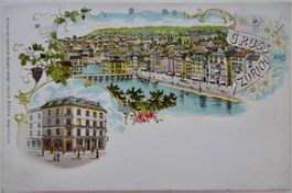Postkarte Gruss aus Zürich 1902 nach Frankreich