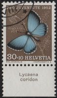 30 Rp. Silbergrauer Bläuling mit TAB (Lycaena coridon)