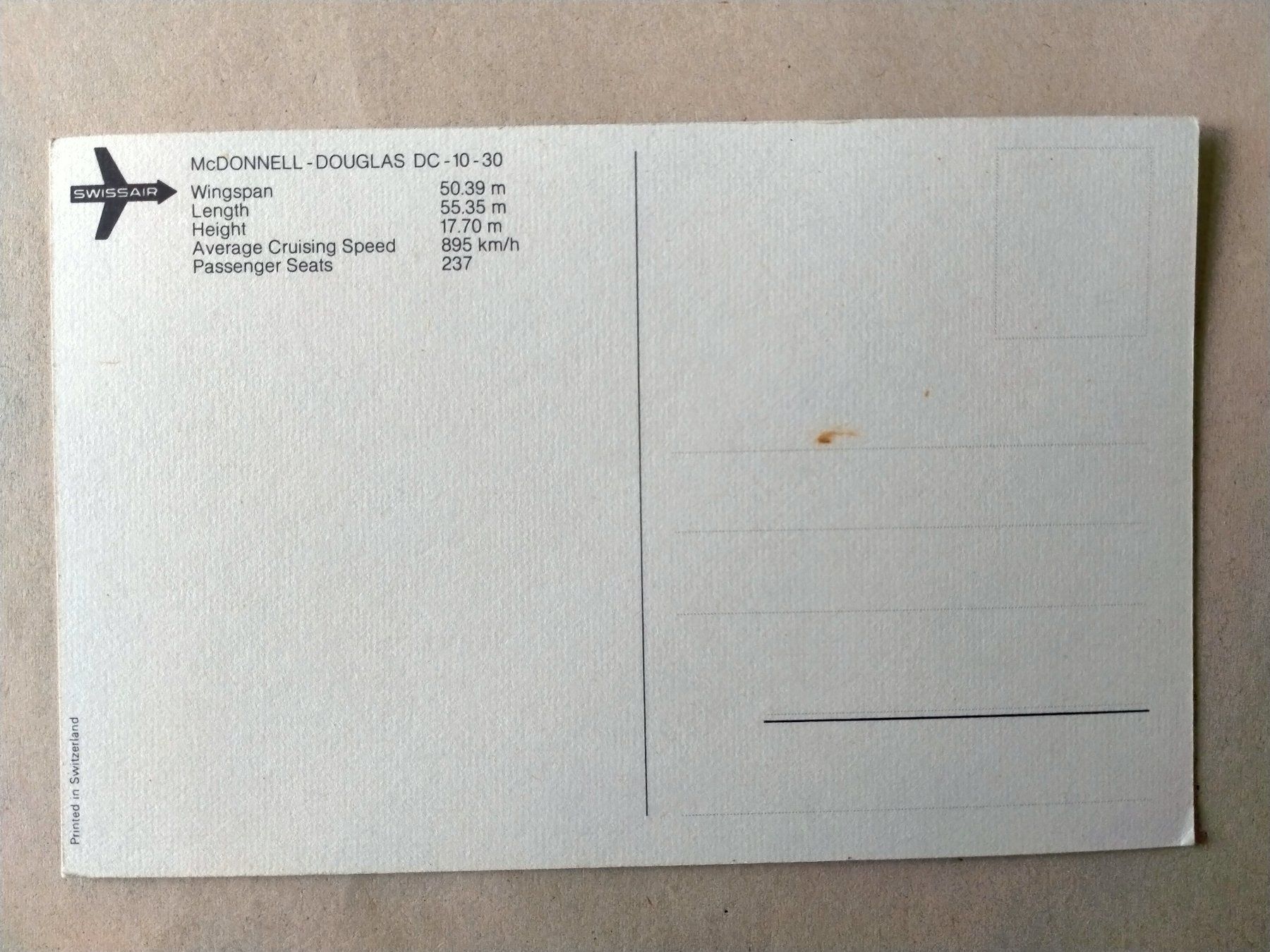 Cartoline postali: Swissair McDonnell - Douglas DC-10-30 / AK – Usato da Küssnacht am Rigi venduto da cartolina-1 1