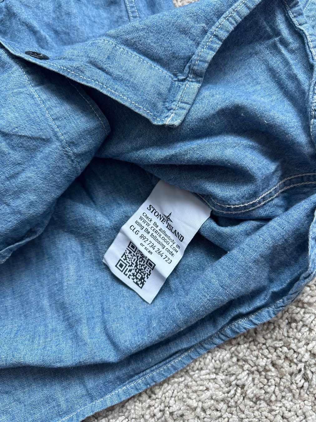 Stone Island Maglioni & Felpe: Stone Island Hemd, Jeanshemd, Grösse M – Usato da Basel venduto da olo..ir 3