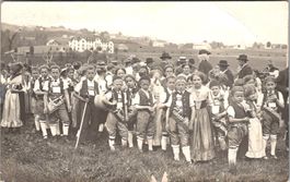 Echtfoto, Appenzell, Kinder in der Tracht, 1910