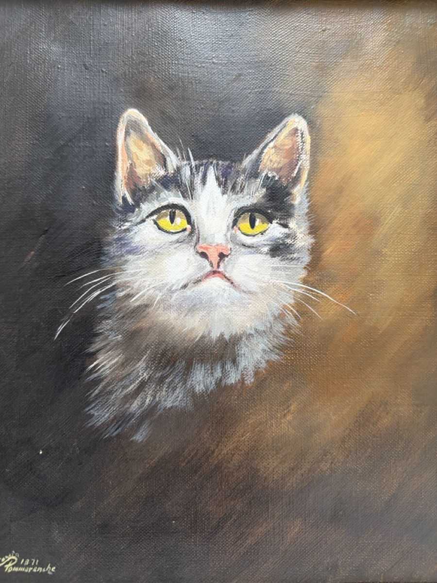 Tableaux: Gemälde, Katze, Erwin Pommerencke. – D'occasion à Biberist par Momo33