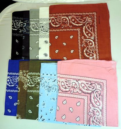 Bunte Bandana Tücher, 10er Set, Sommerliche Accessoires