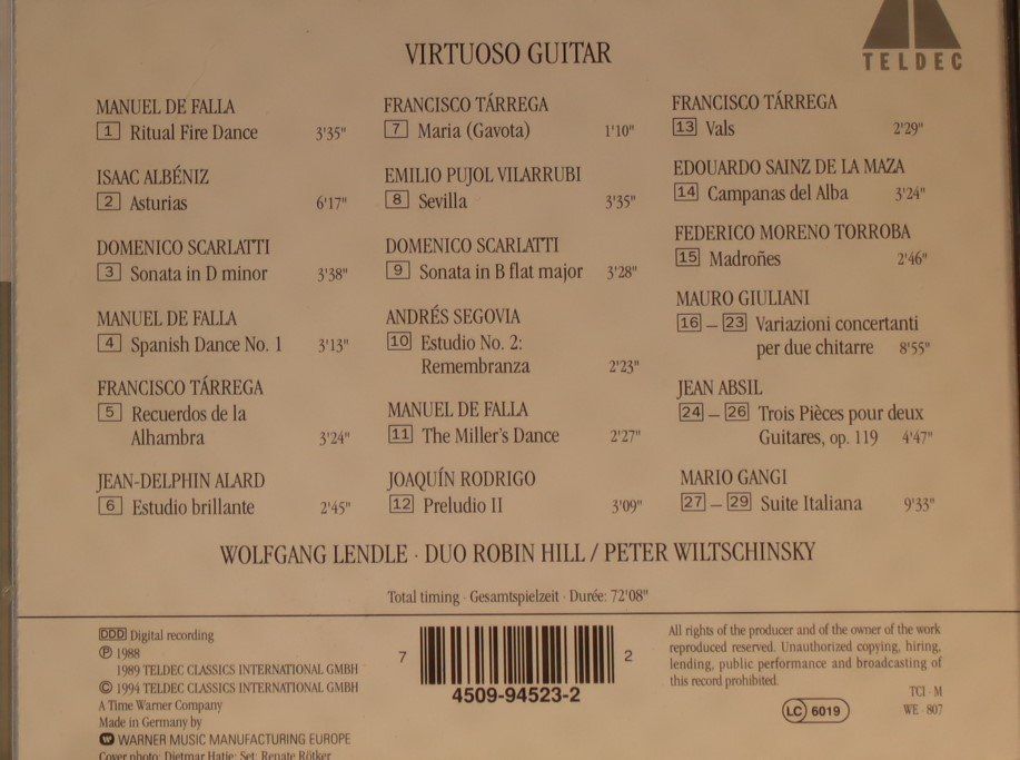 CD: Virtuoso Guitar 1994 – Usato da Luzern venduto da CONTENTI 2