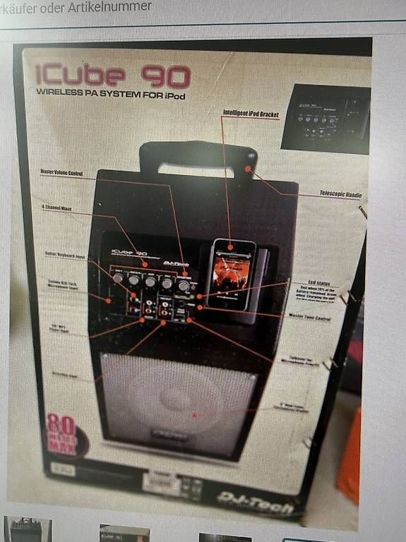 Dj-Tech Amplificatori: DJ-Tech iCube 90 - Mobiler Lautsprecher mit 80 Watt – Usato da Niederhasli venduto da Surfi7 4