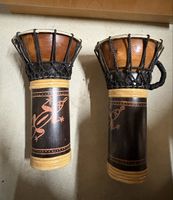 Paire de tambours balinais en bois - état neuf