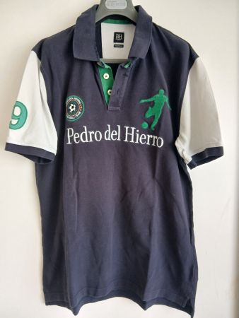 Herren Polo Shirt Pedro del Hierro dunkelblau Grösse XL