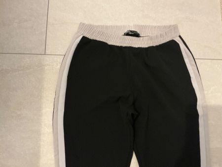 Zara Stoffhose schwarz mit Streifen Gr.XL
