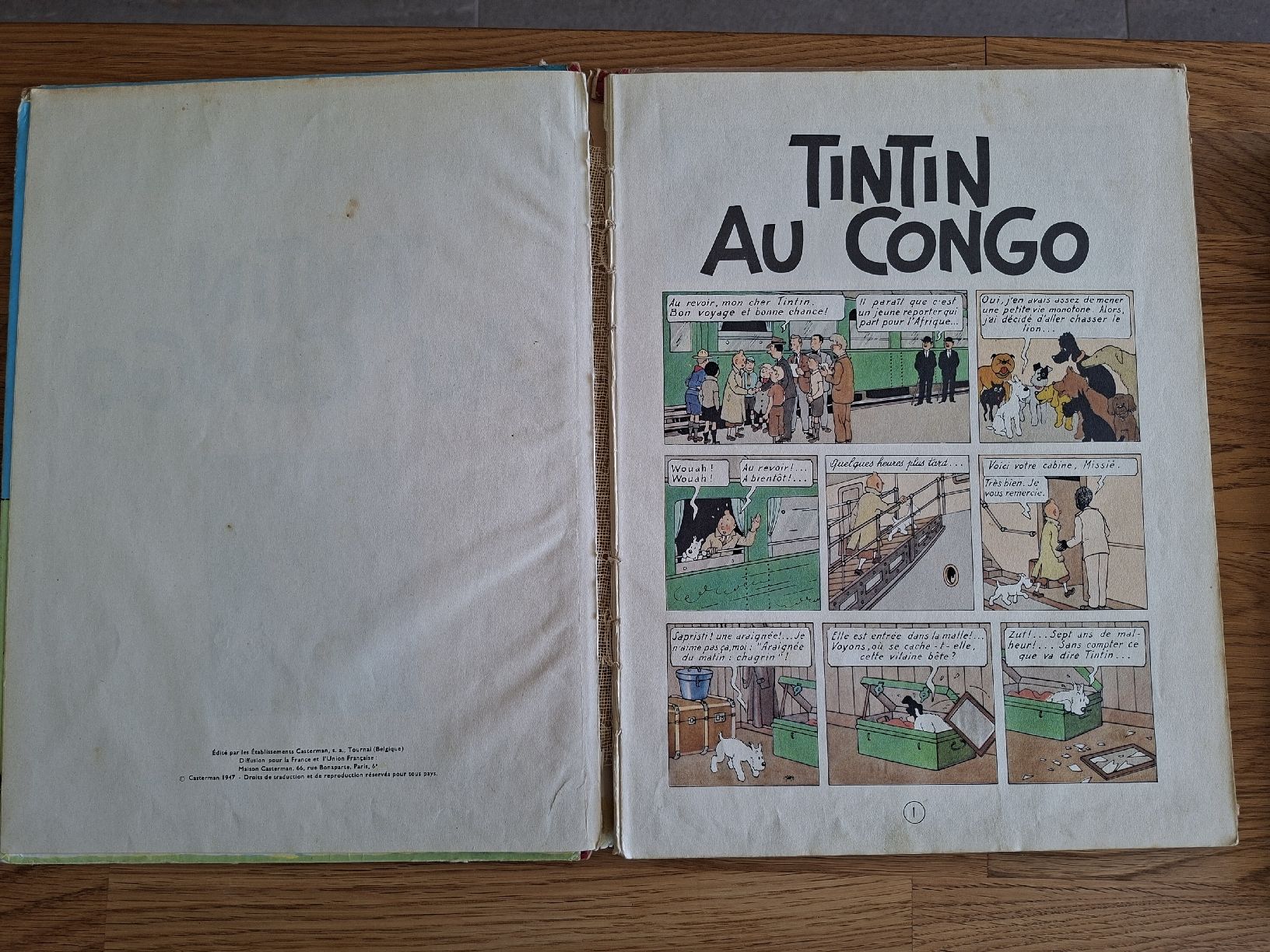 BD: BD Tintin au Congo  – Défectueux à Farvagny-le-Petit par Veromai 1