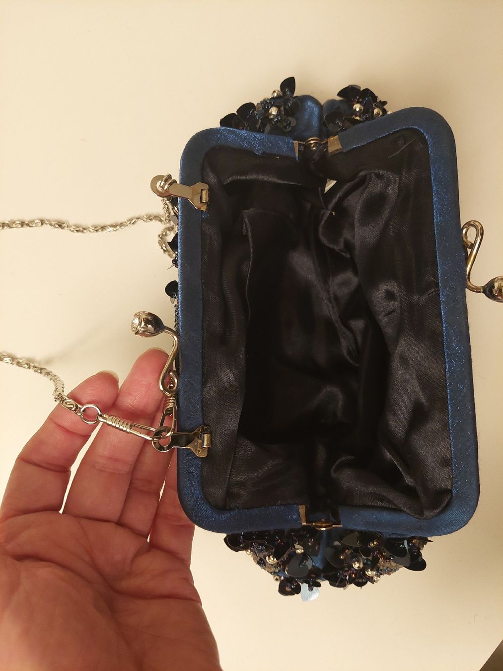 Borse da donna: blue sequin evening purse – Nuovo (secondo la descrizione) da Genève venduto da ado_x2xq 3
