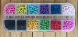 Rocailles Perlen in Organizer Box bunt NEU