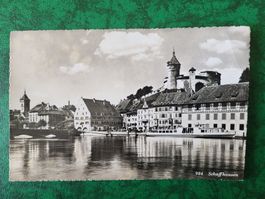 1957, Postkarte von Schaffhausen nach Alexandria